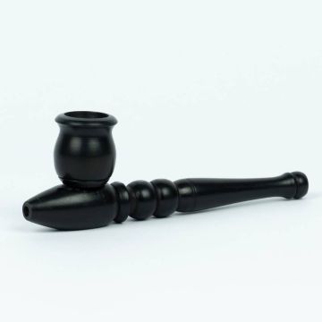 Holzpfeife Schwarz (Black Leaf) 13 cm